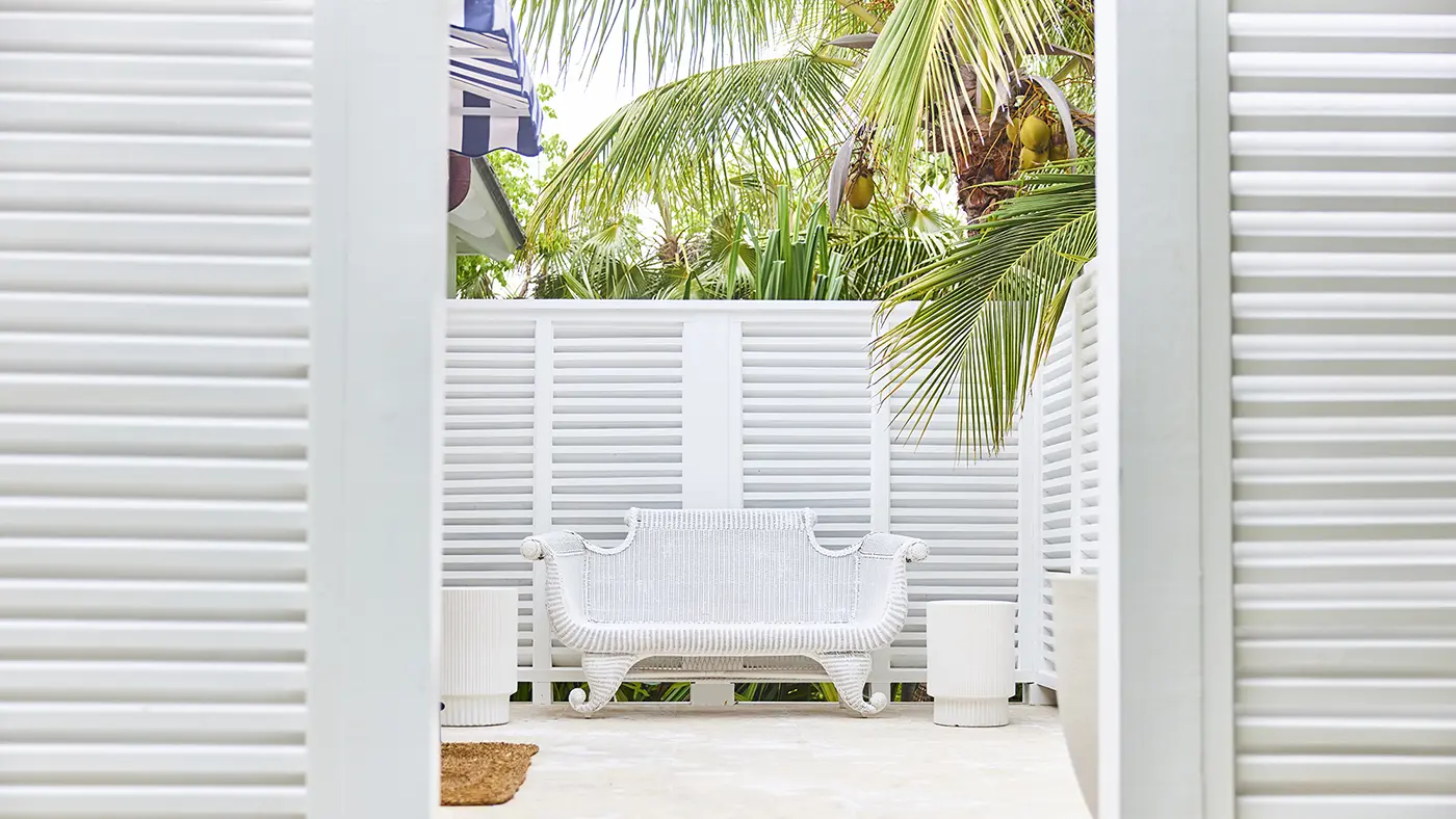 Entrance to the Aqua Spa at The Potlatch Club Eleuthera