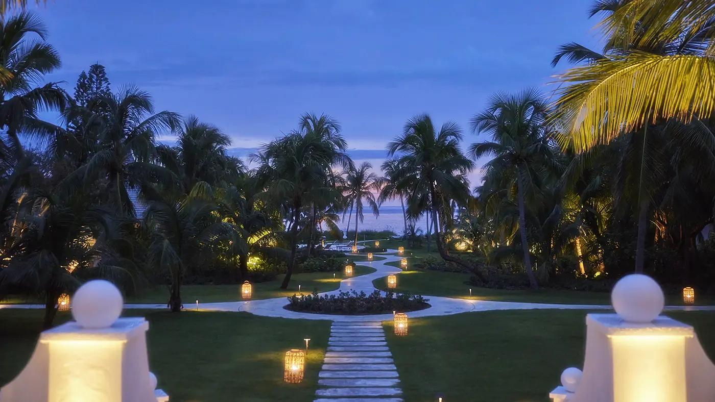 Evening view from the Clubhouse at The Potlatch Club, Eleuthera