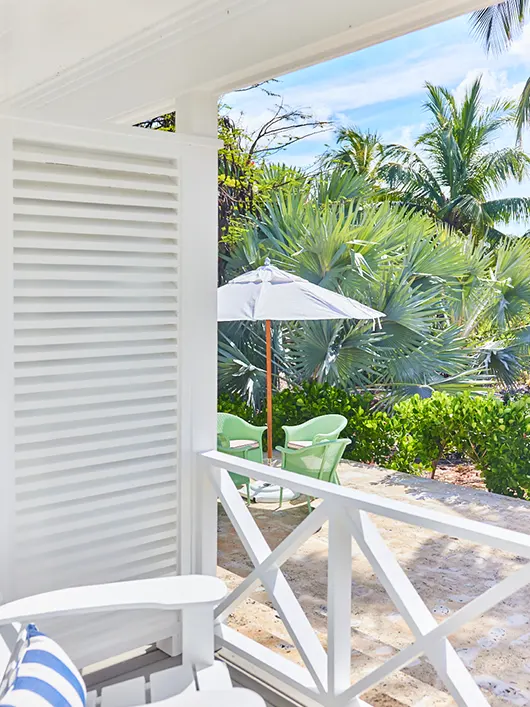 A Garden Suite yterrace at The Potlatch Club, Eleuthera