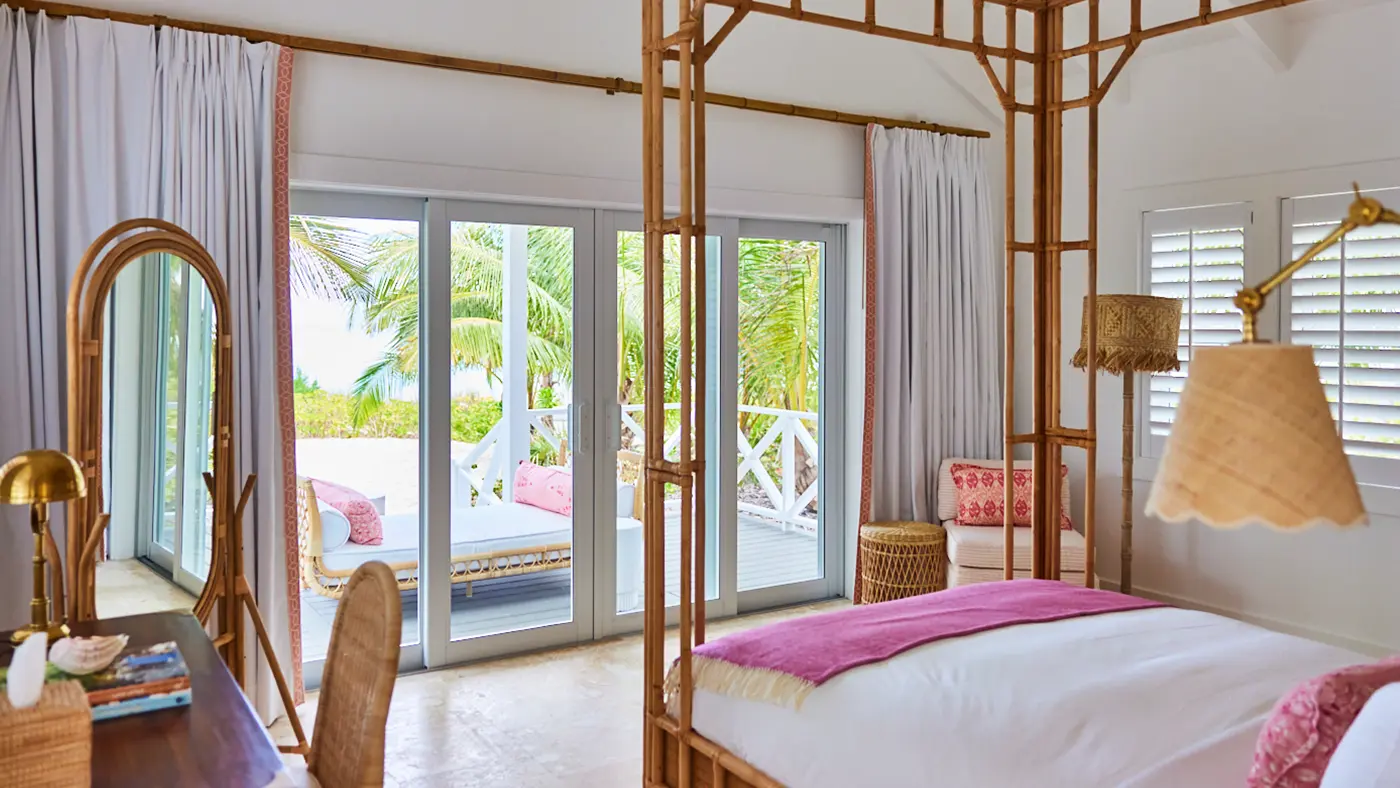 Pink Sand House, i-bedroom villa at The Potlatch Club, Eleuthera, bedroom