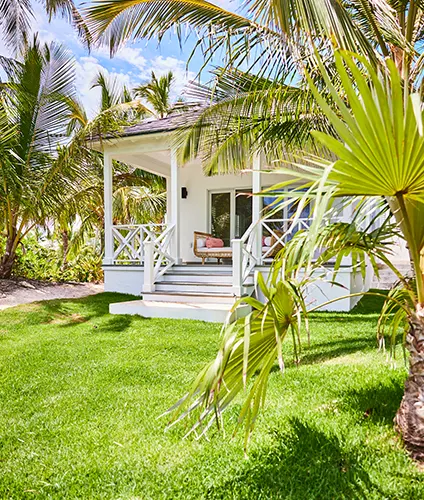 Pink Sand House, i-bedroom villa at The Potlatch Club, Eleuthera, south terrace, portrait