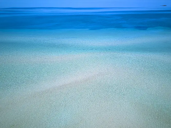 Shallow waters on the Caribbean side of the island of Eleuthera