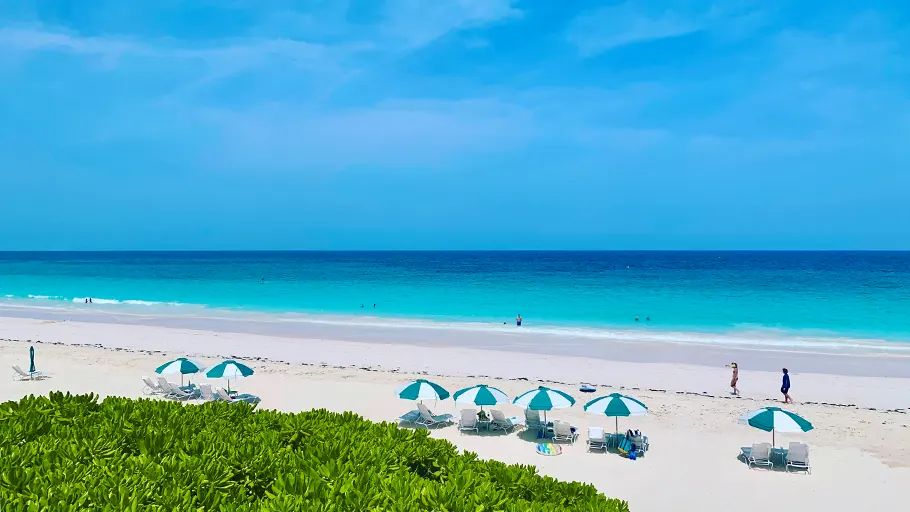 Beach view from Harbour Island Villa