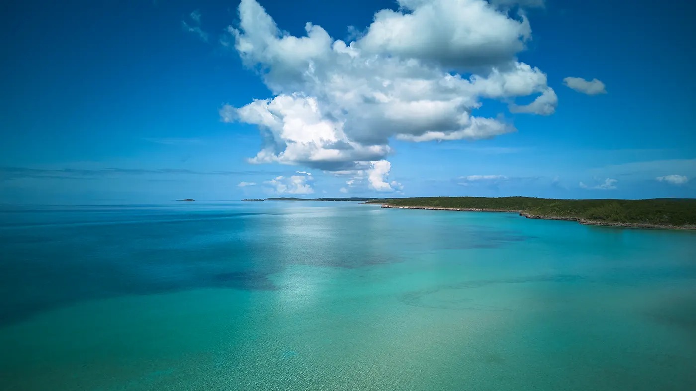 The Caribbean coastline of Eleuthera, Bahamas