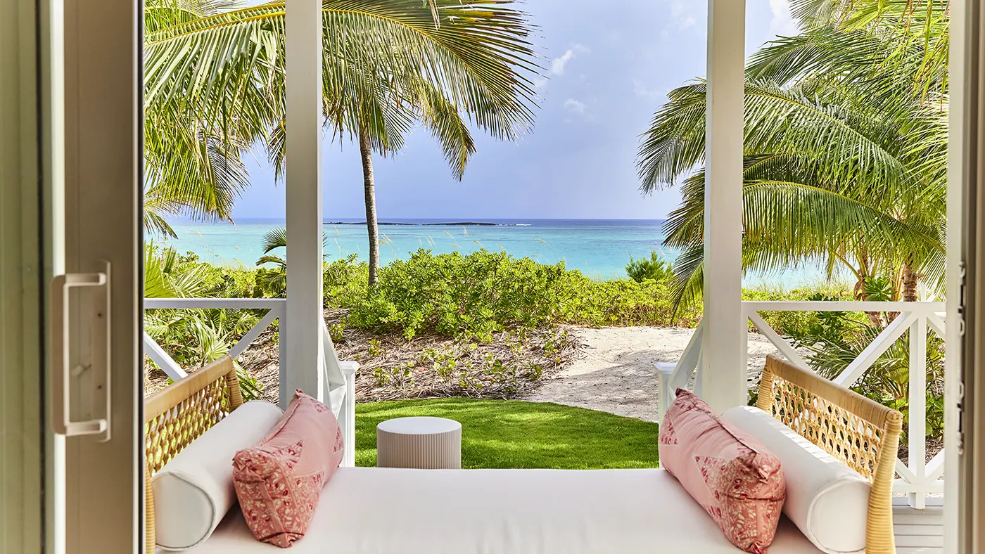 Pink Sand House, i-bedroom villa at The Potlatch Club, Eleuthera, bedroom views