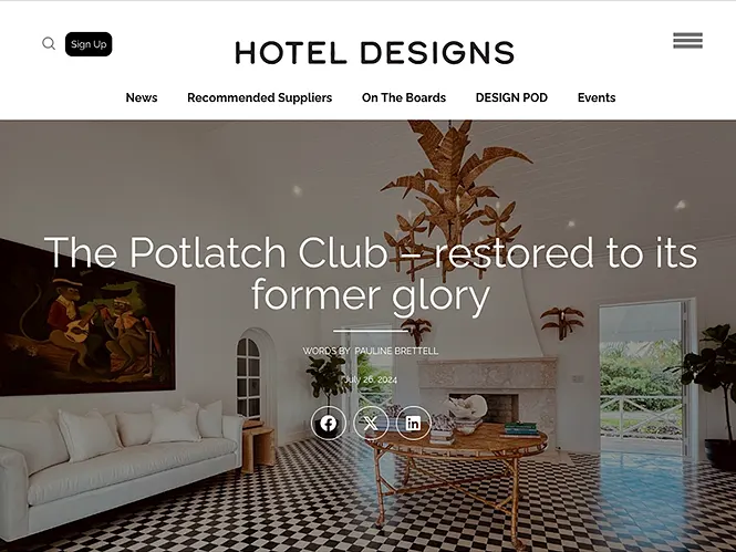 Hotel Designs review of The Potlatch Club