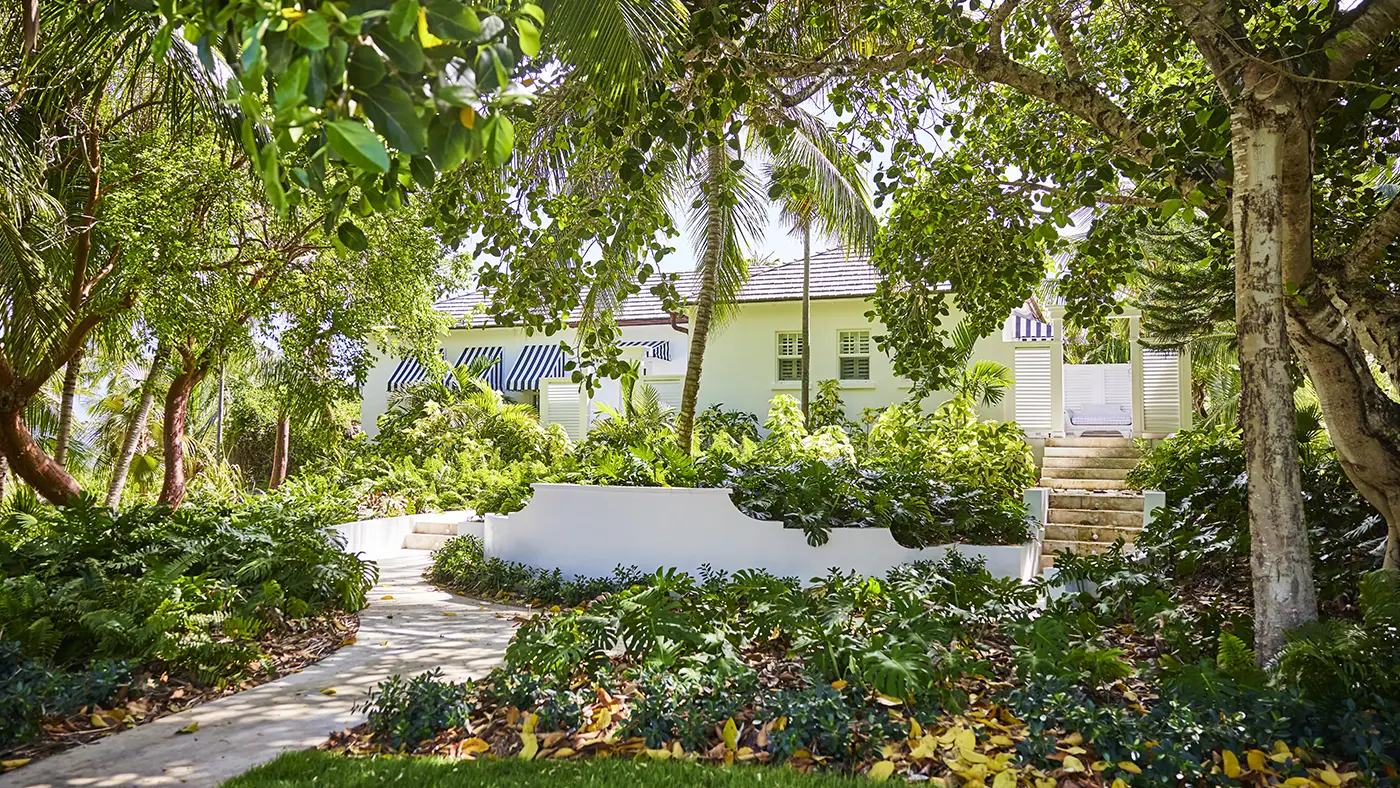 A lush setting for the Aqua Spa at The Potlatch Club Eleuthera