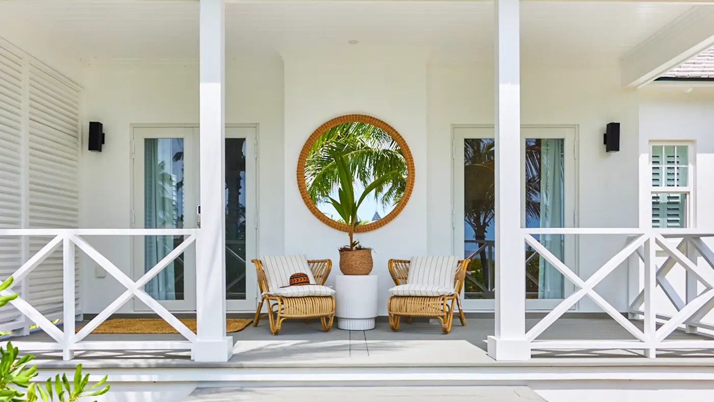 Pink Sand House, i-bedroom villa at The Potlatch Club, Eleuthera, east terrace