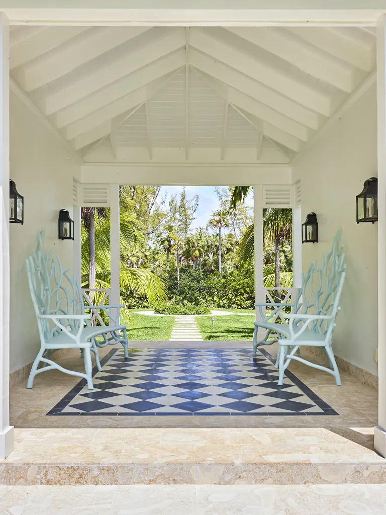 The walk-through at The Potlatch Club, Eleuthera